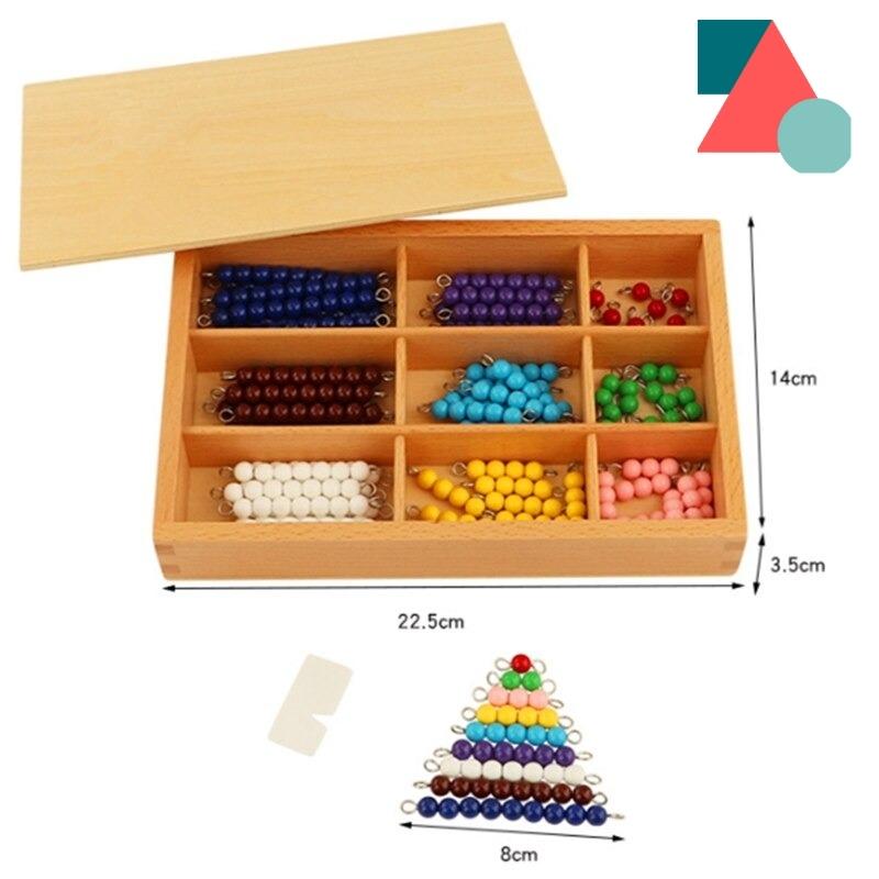 Caja de perlas para contar con el método Montessori barao