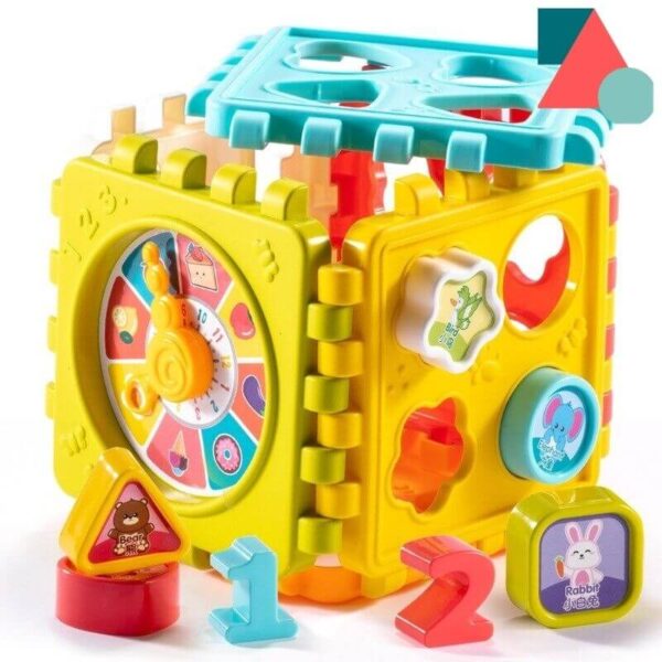 Comprar cubo de actividades Montessori barato colores números letras